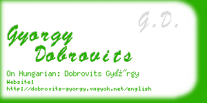 gyorgy dobrovits business card